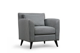 Atelier Del Sofa Nordic Armchair Patterned Blanco y Negro